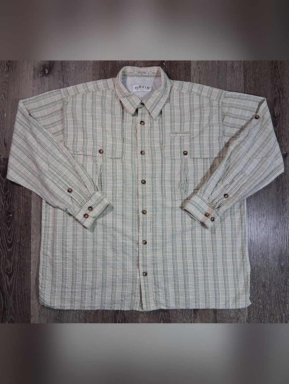 Vintage Orvis Mens Plaid Shirt XL